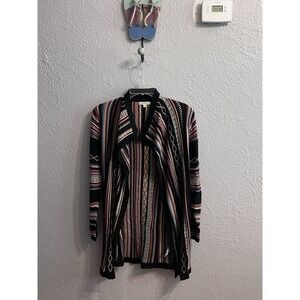 Orvis Cardigan Womens‎ Long Sleeve Open Front Multicolor Striped Size XS